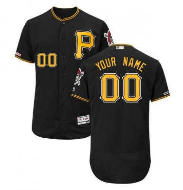 Custom Pittsburgh Pirates Flex Base Collection Men's Jersey Black M L XL XXL XXXL