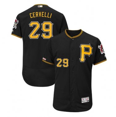 Francisco Cervelli #29 Pittsburgh Pirates Flex Base Collection Player Men's Jersey Black