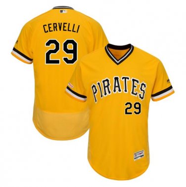 Francisco Cervelli #29 Pittsburgh Pirates Flex Base Collection Player Men's Jersey Gold