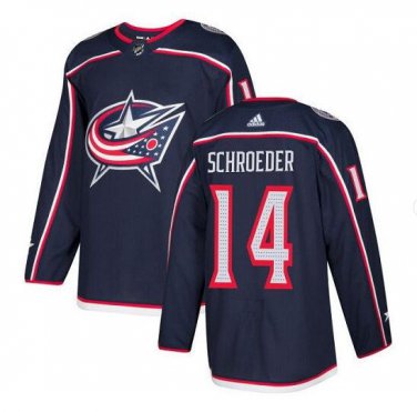 Jordan Schroeder #14 Columbus Blue Jackets Player Men's Jersey Navy