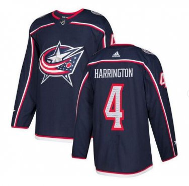 Scott Harrington #4 Columbus Blue Jackets Player Men's Jersey Navy