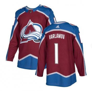 Semyon Varlamov #1 Colorado Avalanche Player Men's Jersey Burgundy