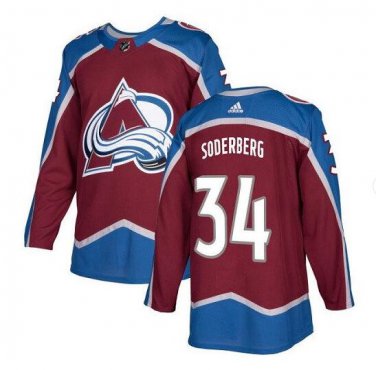 Carl Soderberg #34 Colorado Avalanche Player Men's Jersey Burgundy