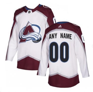 Custom Colorado Avalanche Home Men's Jersey White