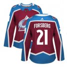 Peter Forsberg #21 Colorado Avalanche Player Women's Jersey Burgundy