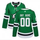 Custom Dallas Stars Home Women's Jersey Green