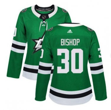Ben Bishop #30 Dallas Stars Home Women's Jersey Green