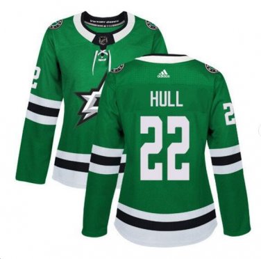 Brett Hull #22 Dallas Stars Home Women's Jersey Green