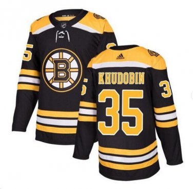 Anton Khudobin #35 Boston Bruins Player Men's Jersey Black
