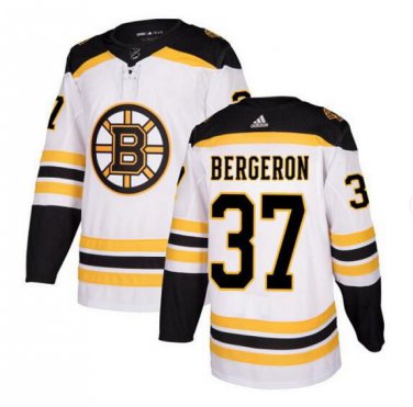 Patrice Bergeron #37 Boston Bruins Player Men's Jersey White