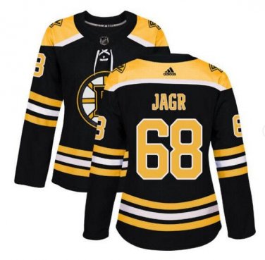 Jaromir Jagr #68 Boston Bruins Home Women's Jersey Black