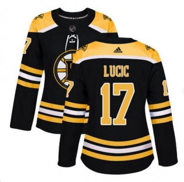 Milan Lucic #17 Boston Bruins Home Women's Jersey Black