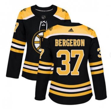 Patrice Bergeron #37 Boston Bruins Home Women's Jersey Black