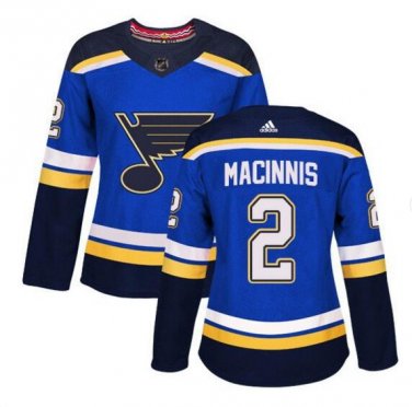 Al Macinnis #2 St Louis Blues Home Women's Jersey Blue