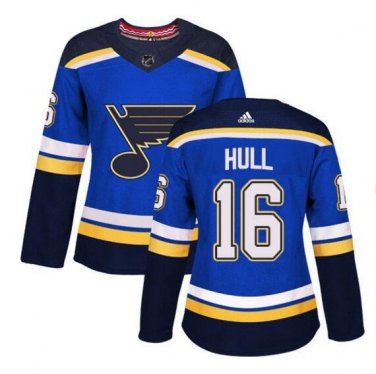 Brett Hull #16 St Louis Blues Home Women's Jersey Blue