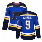 Doug Gilmour #9 St Louis Blues Home Women's Jersey Blue