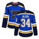 Jake Allen #34 St Louis Blues Home Women's Jersey Blue