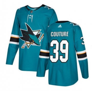 Logan Couture #39 San Jose Sharks Player Men's Jersey Teal