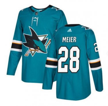 Timo Meier #28 San Jose Sharks Player Men's Jersey Blue