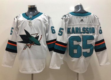 Erik Karlsson #65 San Jose Sharks Player Men's Jersey White