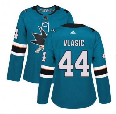 Marc-Edouard Vlasic #44 San Jose Sharks Home Women's Jersey Green