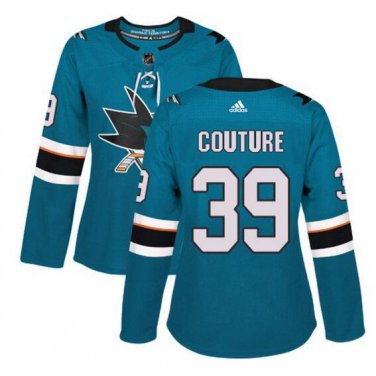 Logan Couture #39 San Jose Sharks Home Women's Jersey Teal