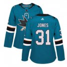 Martin Jones #31 San Jose Sharks Home Women's Jersey Green