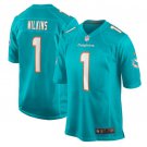 Christian Wilkins #1 Miami Dolphins 2019 Draft First Round Pick Game Jersey Aqua