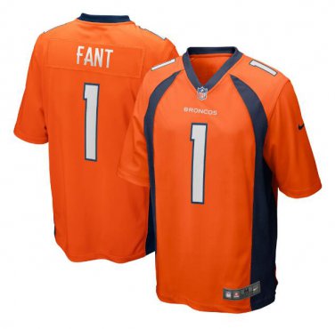 Noah Fant #1 Denver Broncos 2019 Draft First Round Pick Game Jersey Orange