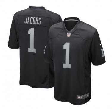 Josh Jacobs #1 Oakland Raiders 2019 Draft First Round Pick Game Jersey Black