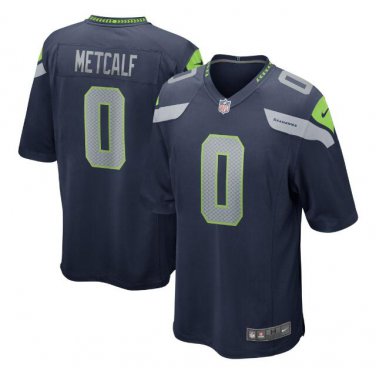 DK Metcalf #0 Seattle Seahawks 2019 Draft First Round Pick Game Jersey Navy