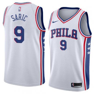 Dario Saric #9 Philadelphia 76ers Swingman Jersey Men's White Association Edition