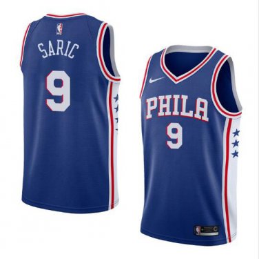 Dario Saric #9 Philadelphia 76ers Swingman Jersey Men's Royal Icon Edition
