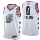 Damian Lillard #0 Portland Trail Blazers 2019 All-Star Men's Jersey White Size XXL