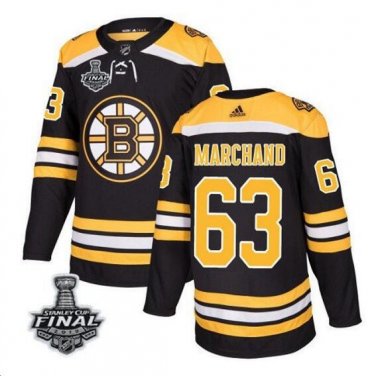 Brad Marchand #63 Boston Bruins 2019 Stanley Cup Final Player Men's Jersey Black