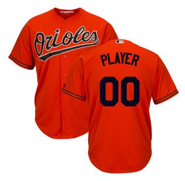 Custom Baltimore Orioles Cool Base Men's Jersey Orange M L XL XXL XXXL