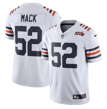 Khalil Mack #52 Chicago Bears 2019 100th Season Alternate Classic Limited Jersey White Size L