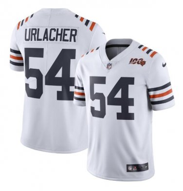 Brian Urlacher #54 Chicago Bears 2019 100th Season Alternate Classic Limited Jersey White Size XXXL