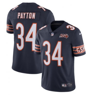 Walter Payton #34 Chicago Bears 100th Season Retired Limited Player Jersey Men's Navy Size S