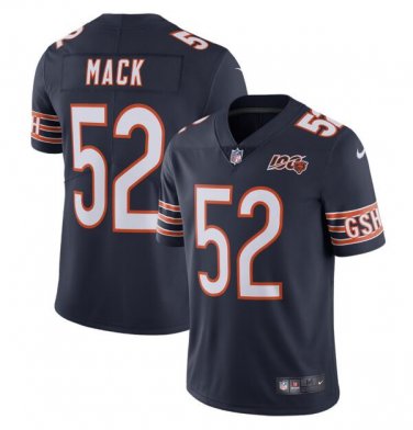 Khalil Mack #52 Chicago Bears 100th Season Retired Limited Player Jersey Men's Navy Size M