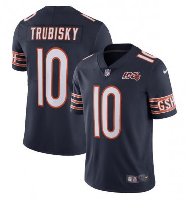 Mitchell Trubisky #10 Chicago Bears 100th Season Retired Limited Player Jersey Men's Navy Size XXXL