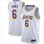 LeBron James #6 Los Angeles Lakers 2019/20 Swingman Men's Jersey White Association Edition Size XL