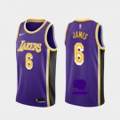 LeBron James #6 Los Angeles Lakers 2019/20 Swingman Men's Jersey Purple Statement Edition Size L