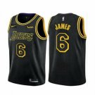 LeBron James #6 Los Angeles Lakers 2019/20 Swingman Jersey Black - Statement Edition Size M