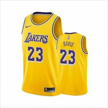 Anthony Davis #23 Los Angeles Lakers 2019/20 Swingman Men's Jersey Gold Icon Edition Size M