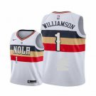 Zion Williamson #1 New Orleans Pelicans 2019/20 Swingman Men's Jersey Earned Edition White Size XL