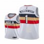 Zion Williamson #1 New Orleans Pelicans 2019/20 Swingman Men's Jersey Earned Edition White Size XXL