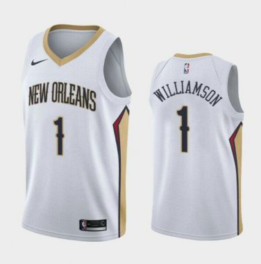 Zion Williamson #1 New Orleans Pelicans Swingman Men's Jersey White - Association Size S