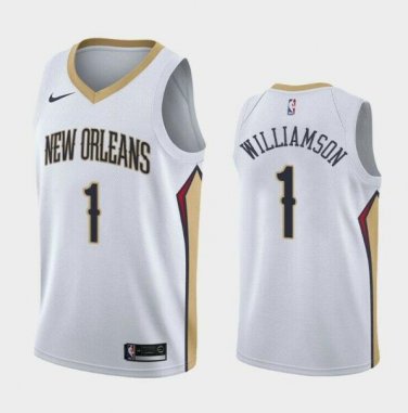 Zion Williamson #1 New Orleans Pelicans Swingman Men's Jersey White - Association Size XXL
