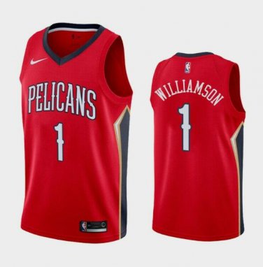 Zion Williamson #1 New Orleans Pelicans Swingman Men's Jersey Red - Association Size L